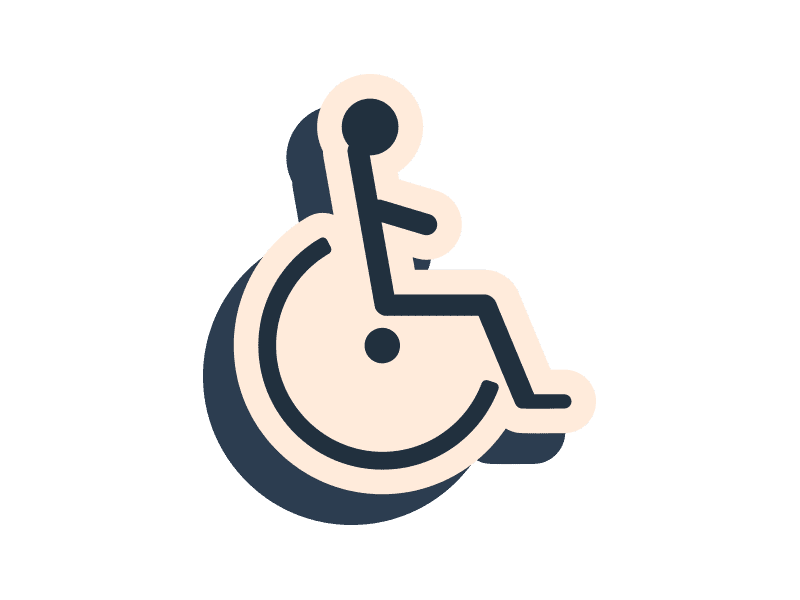 Paper wheelchair icon